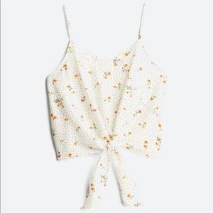 Lush Parina Tie Front Crop Cami Blouse